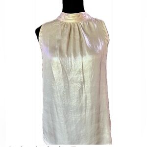 NWT Anthropologie Maeve Metallic Gold Blouse